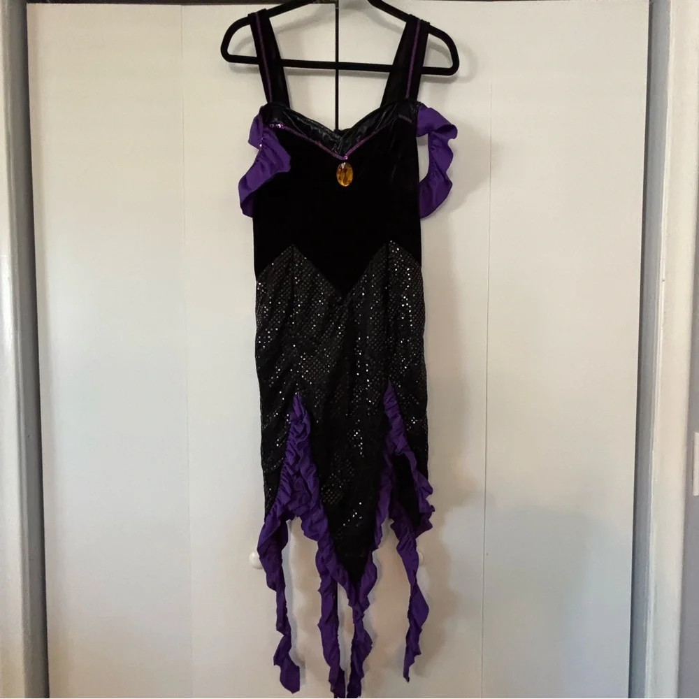 Leg Avenue Sultry Sea Witch Costume Women’s L Velvet Tentacle Dress - Picture 2 of 7